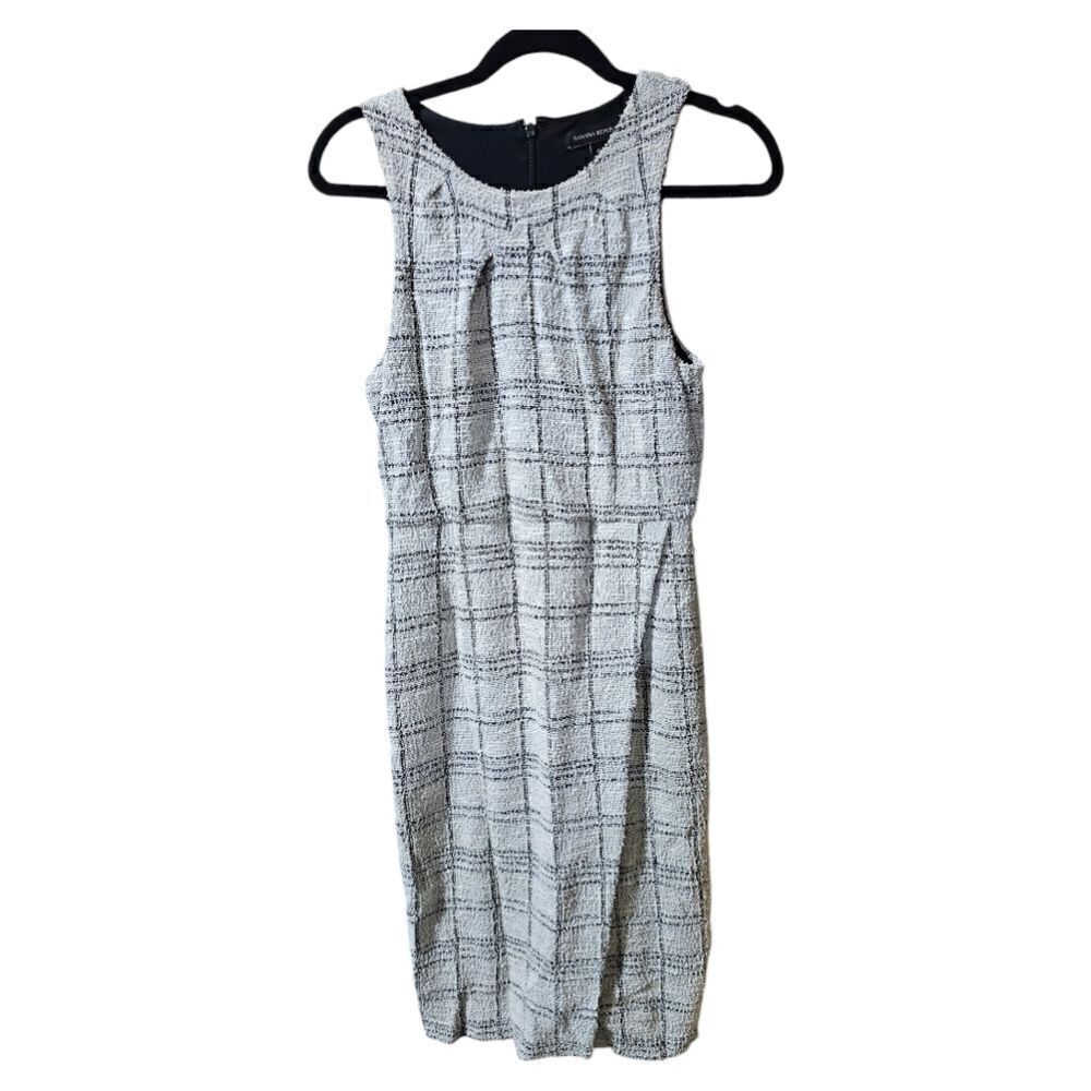 BANANA REPUBLIC Textured Window Pane Dress - Size 0